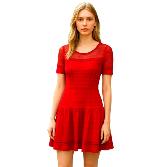 Elegant Red Dress New With Tags KM By Katherine Brand - Picture 1 of 3